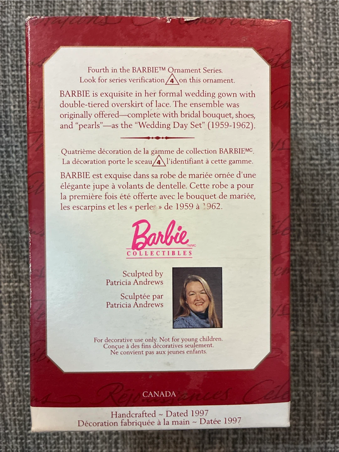 Vintage New Hallmark Barbie Wedding Day Ornament - photo 2