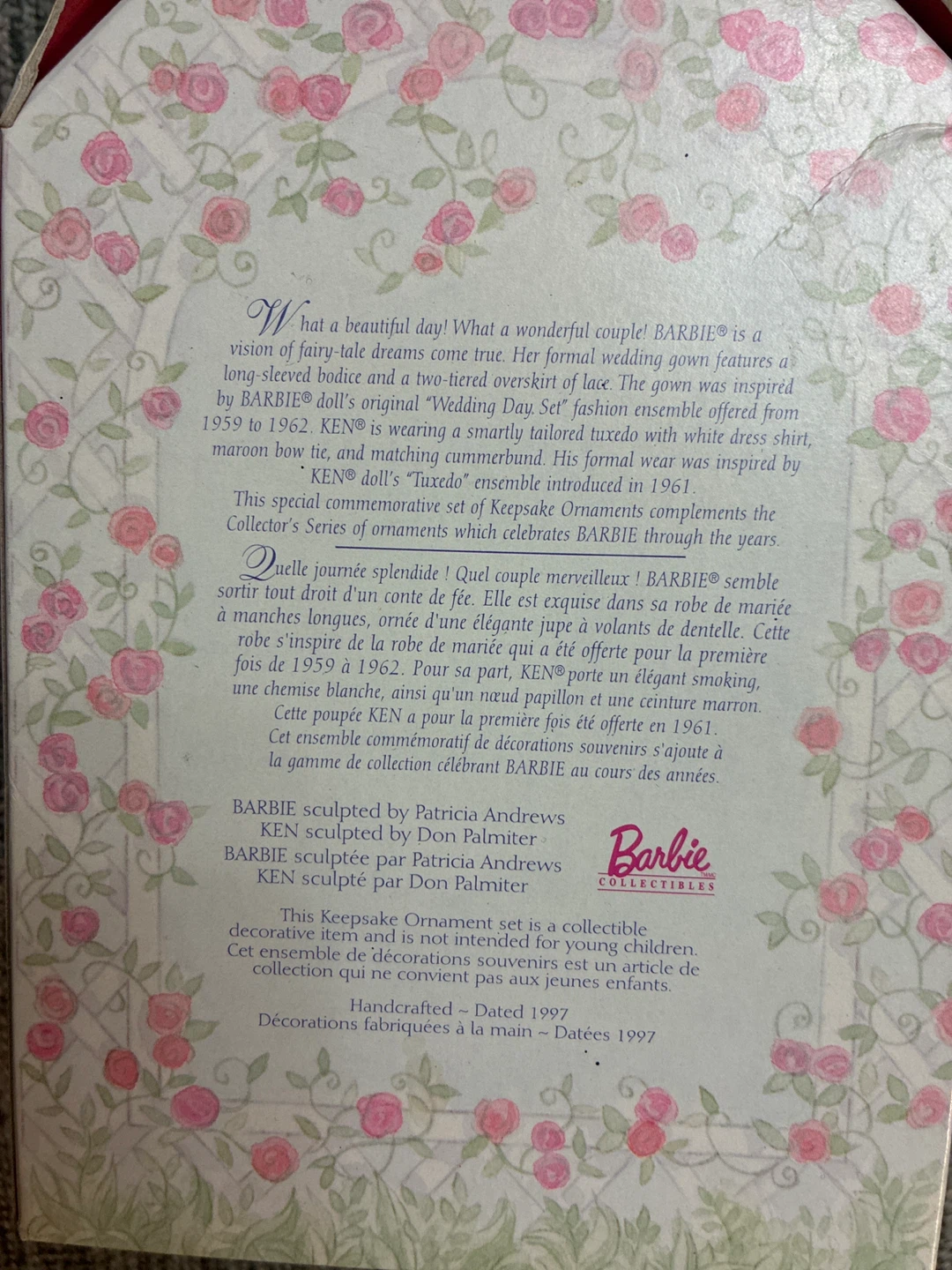 Vintage New Hallmark Barbie & Ken Wedding Day Keepsake Ornaments - photo 5
