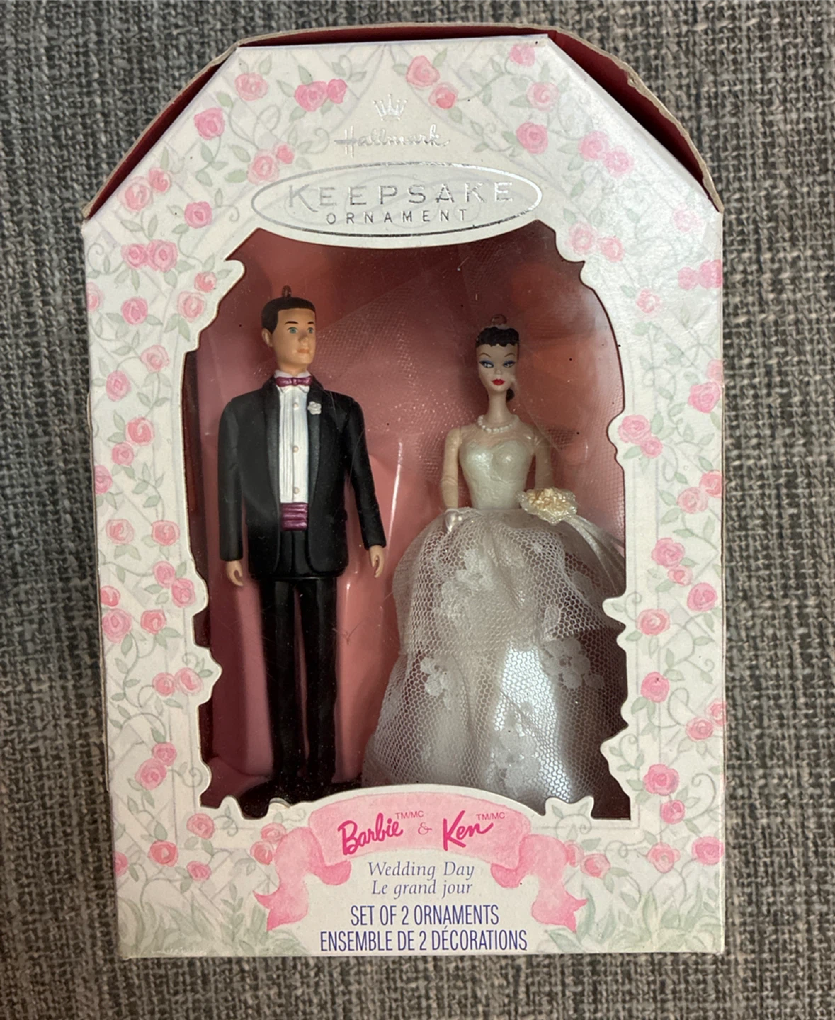 Vintage New Hallmark Barbie & Ken Wedding Day Keepsake Ornaments