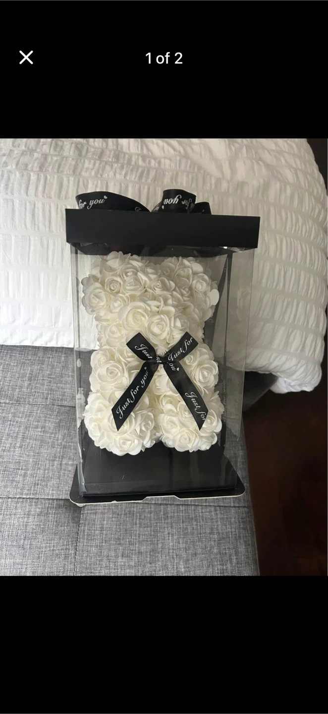 Artificial Rose Teddy Bear