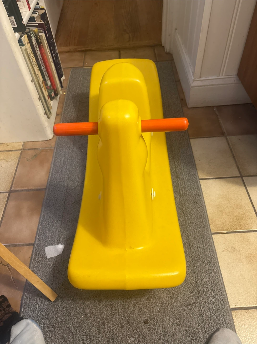 Yellow Plastic Rocking Horse Toy(vintage)