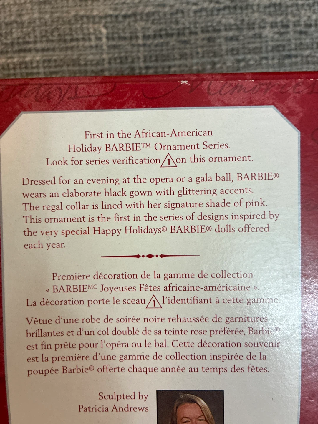 New Vintage Hallmark Keepsake African-American Barbie Ornament - photo 3