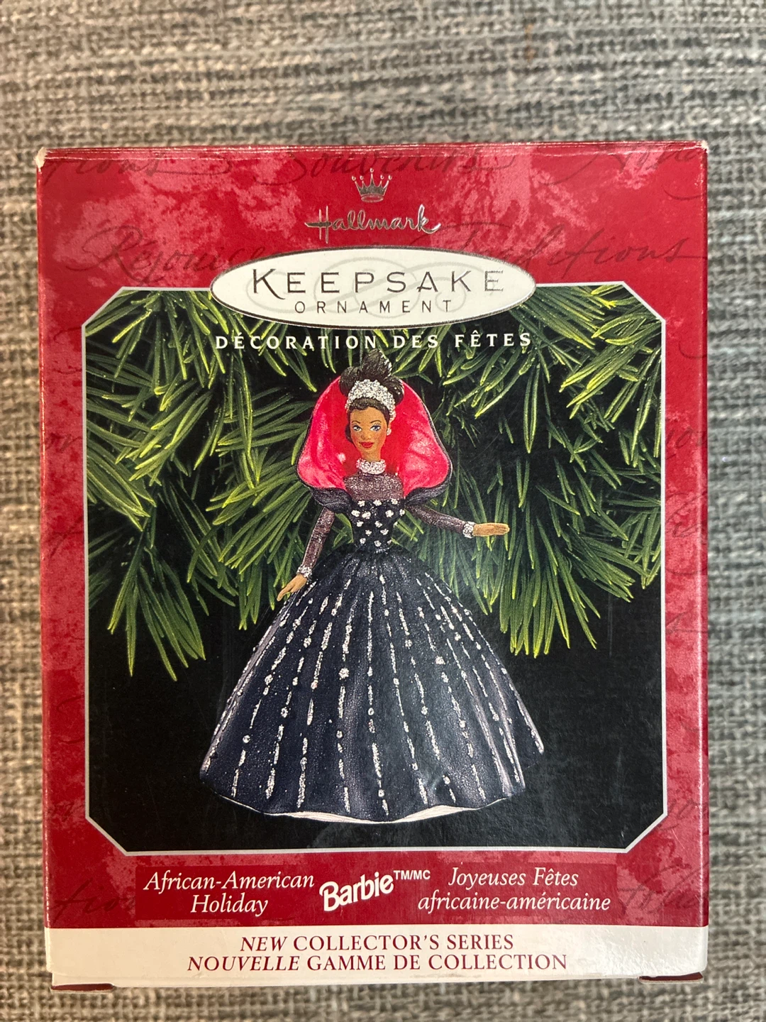 New Vintage Hallmark Keepsake African-American Barbie Ornament