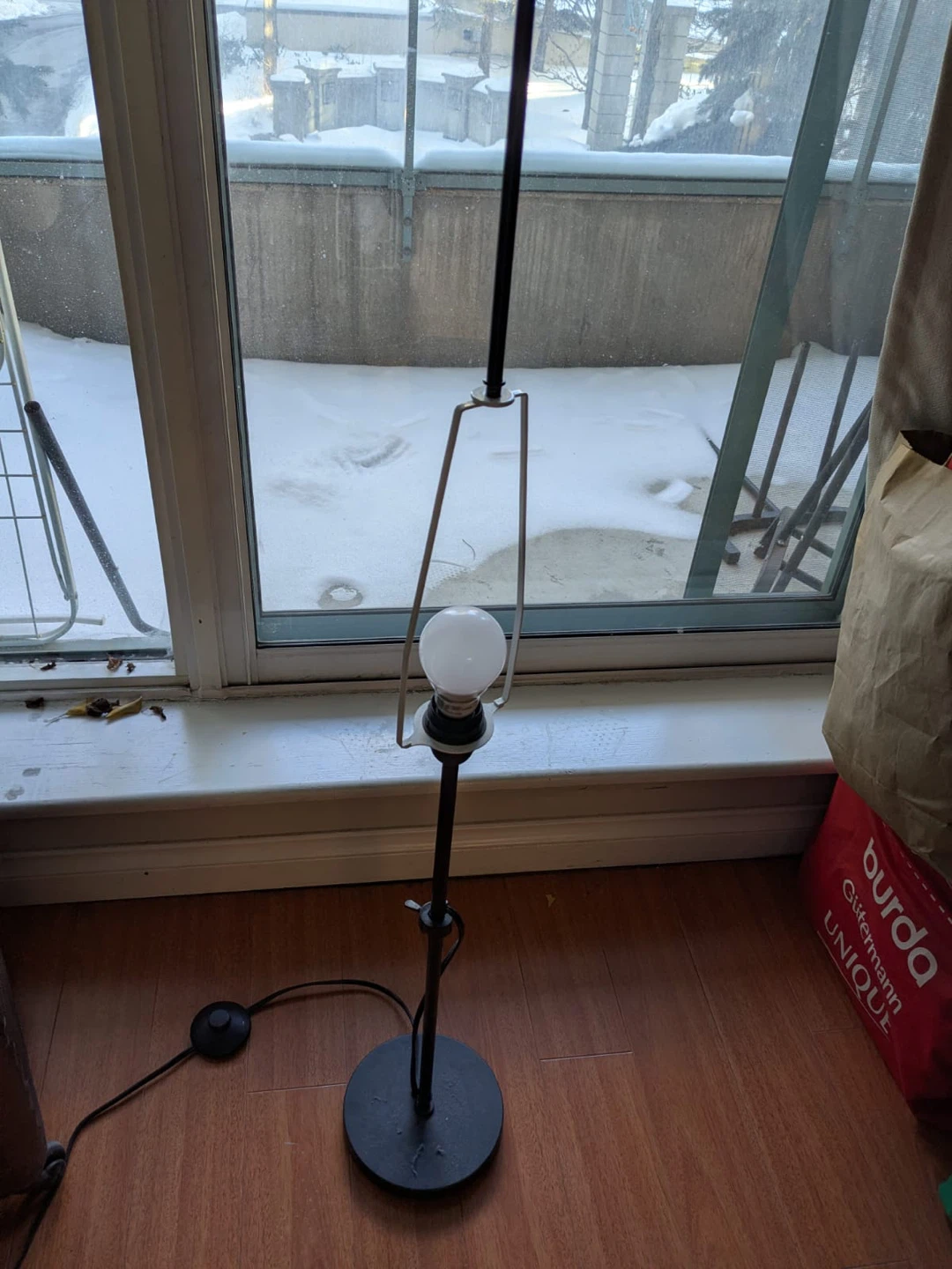 Black Floor Lamp with Bulb 🏆