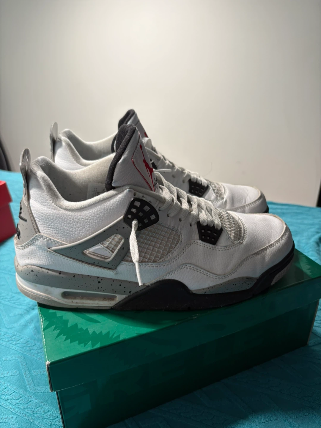 Nike Air Jordan 4 Retro White Cement Men's Shoes US 11