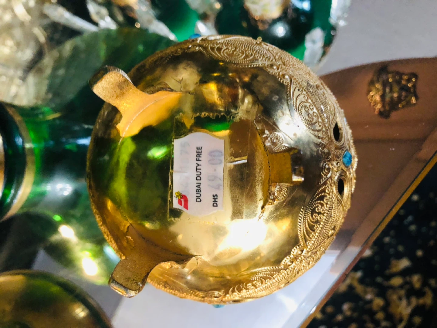 Stamped 24 k gold plated Dubai Bowl