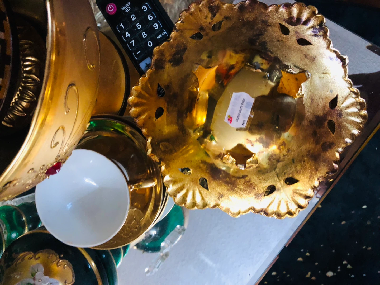 Stamped 24 k gold plated Dubai Bowl - photo 3