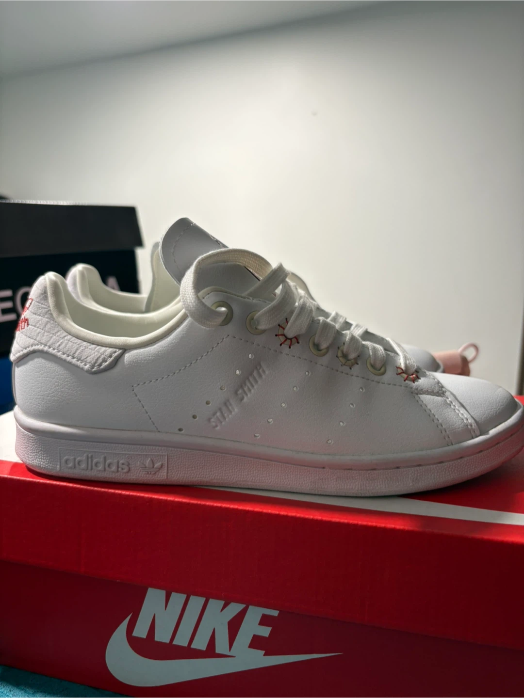 Adidas Stan Smith White Leather Sneakers Women's Size 6.5