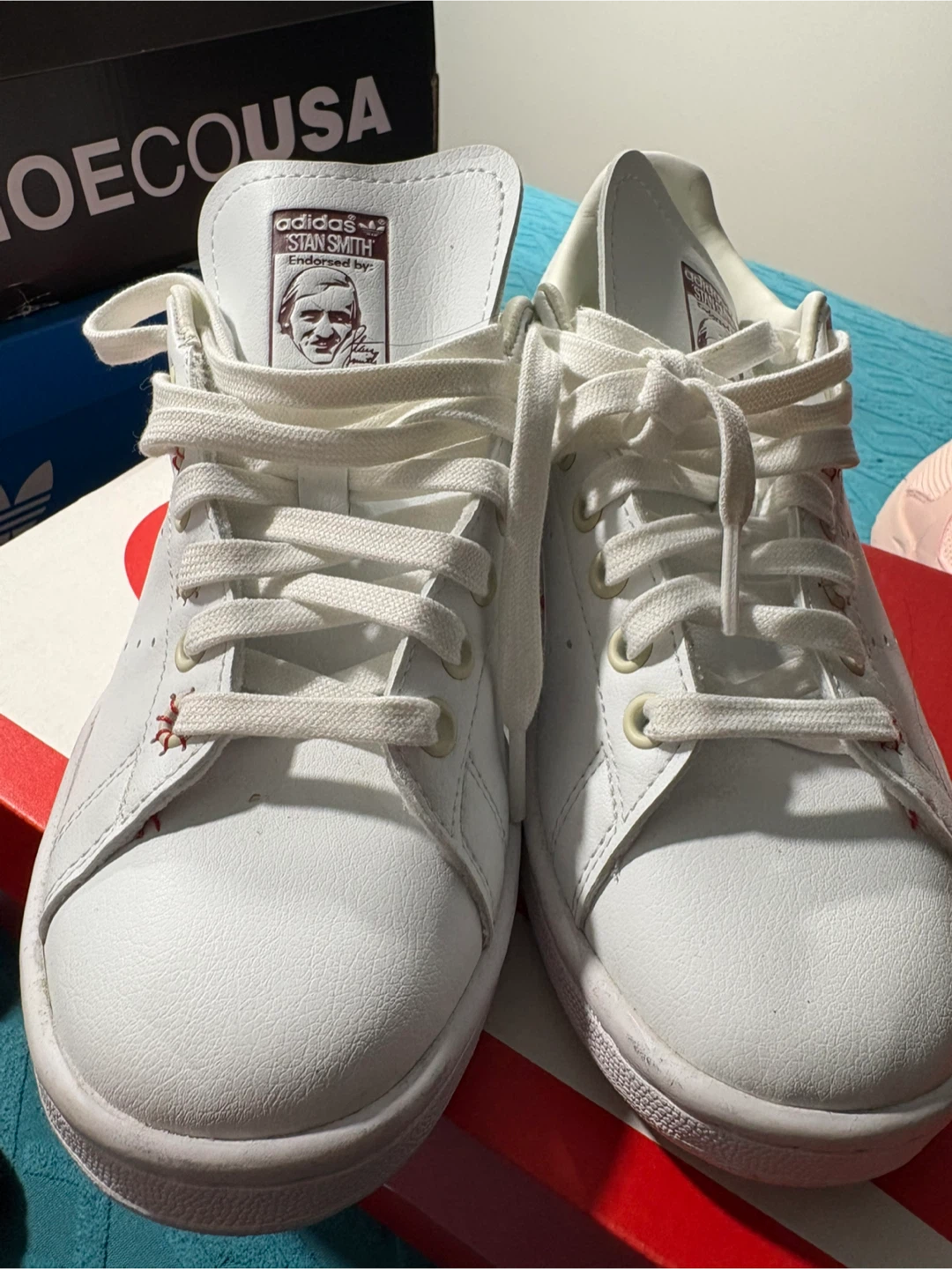 Adidas Stan Smith White Leather Sneakers Women's Size 6.5 - photo 2