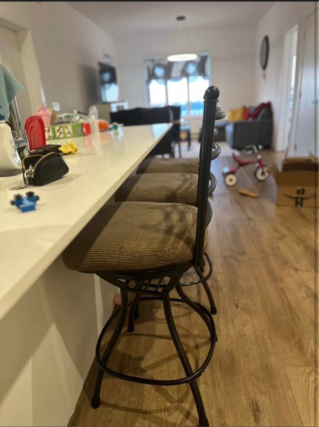 Set of 3 Swivel Bar Stools
