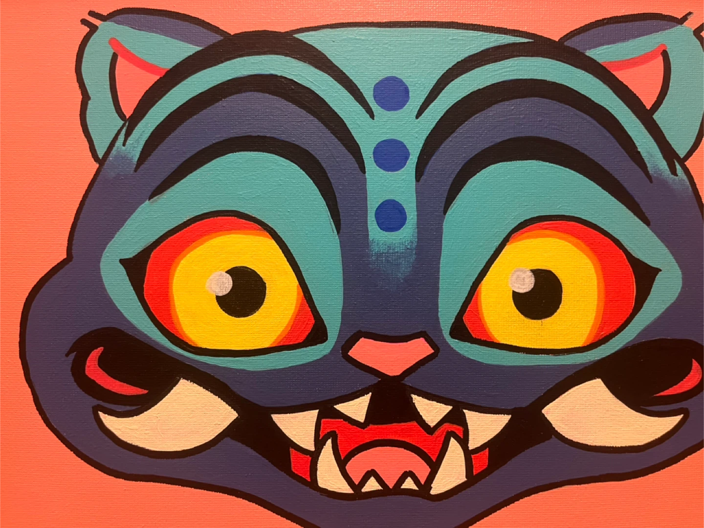K-pop demon hunters derpy tiger painting - photo 2