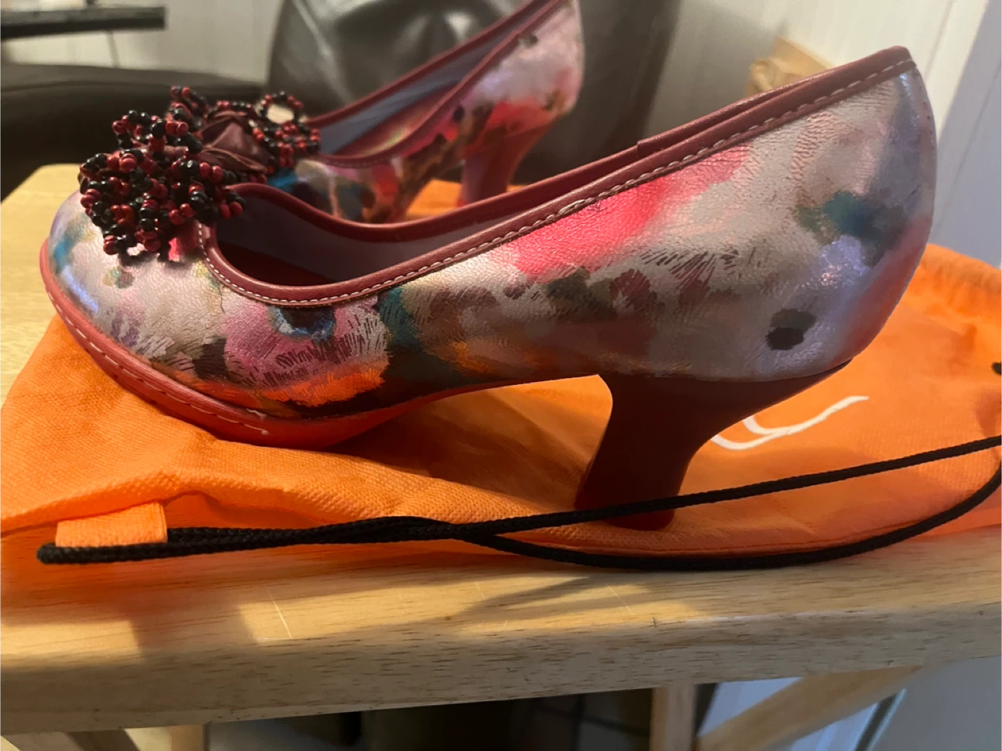 Socofy Women's Floral Embellished Heels Size 40 - photo 4