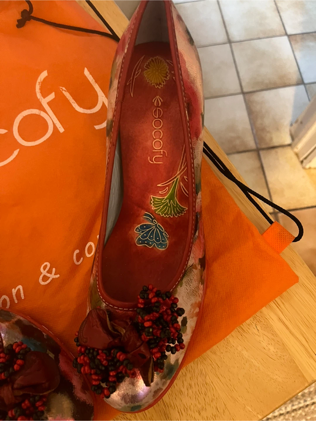 Socofy Women's Floral Embellished Heels Size 40 - photo 2