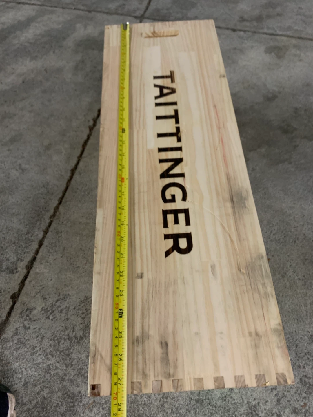 Taittinger salmanazar champagne Wooden Crate
