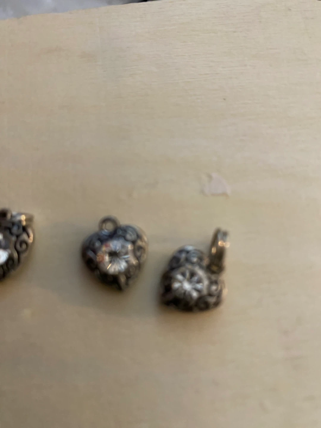 Set of 6 Heart Charms