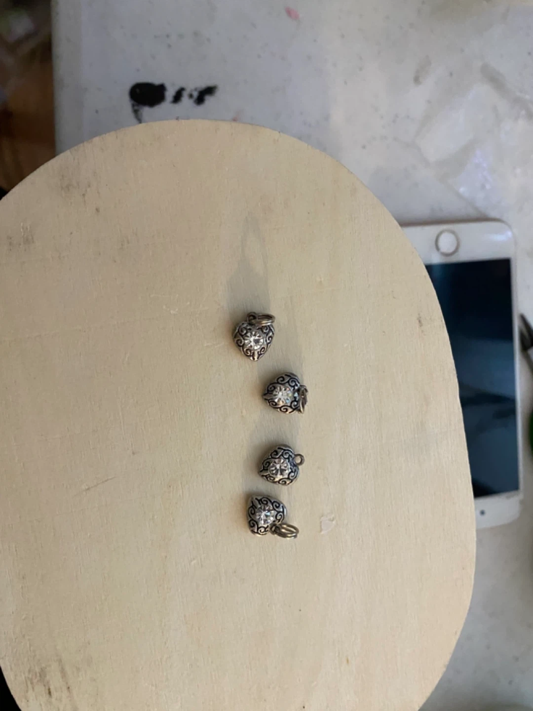 Set of 6 Heart Charms - photo 3