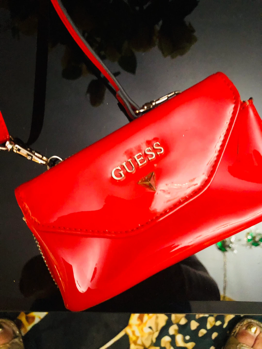 Red Guess Patent Leather Mini Bag - photo 2