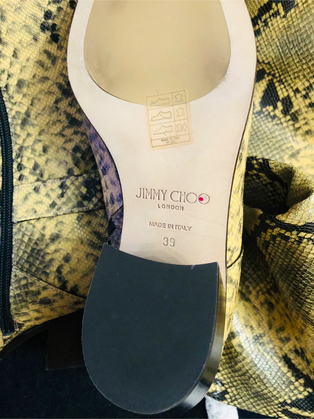 Jimmy Choo London Snake Print Knee-High  brand new Boots Size 39 - photo 4