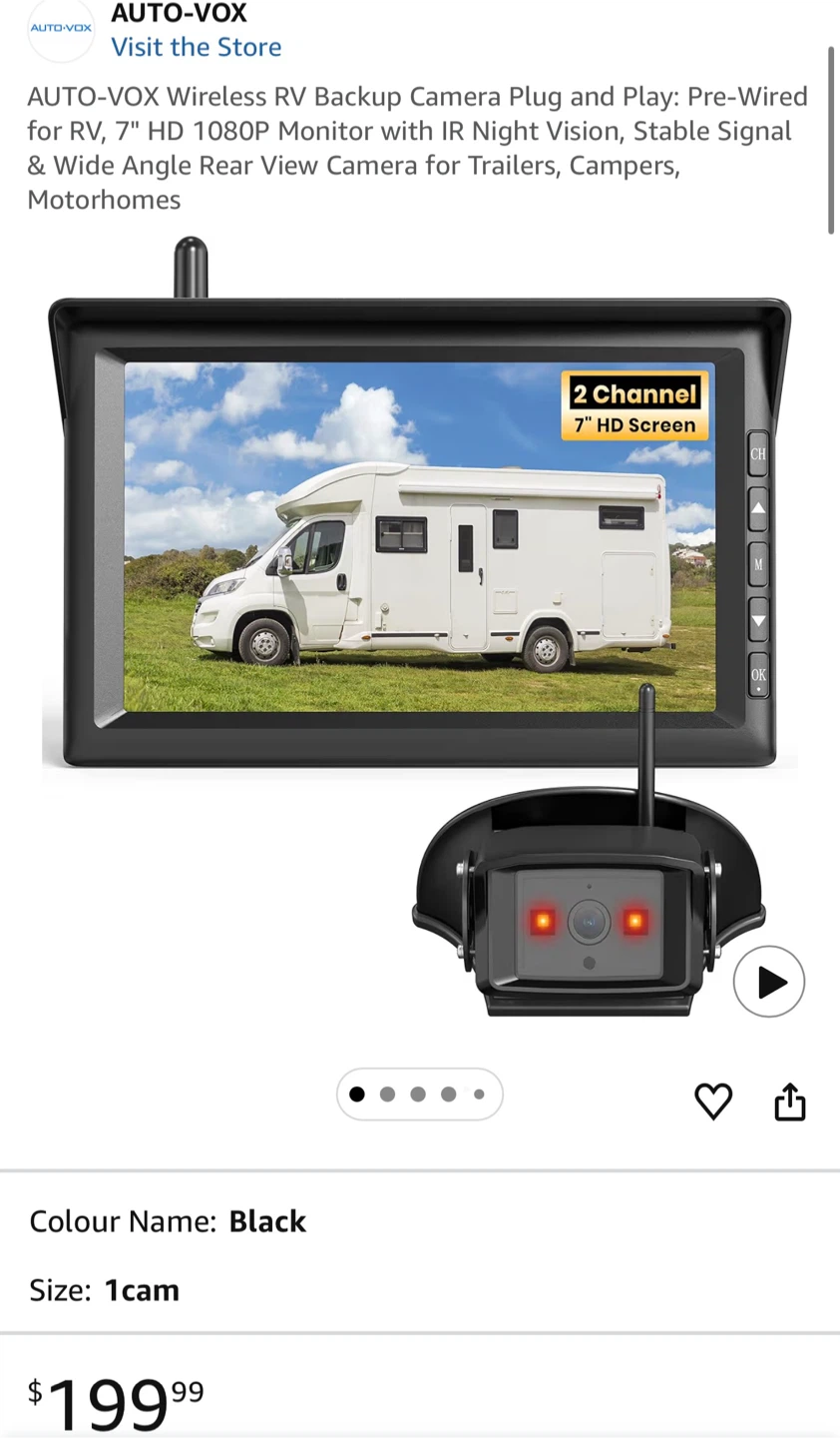 AUTO-VOX W10 Digital Wireless Backup Camera Kit - 7" HD Screen - photo 2