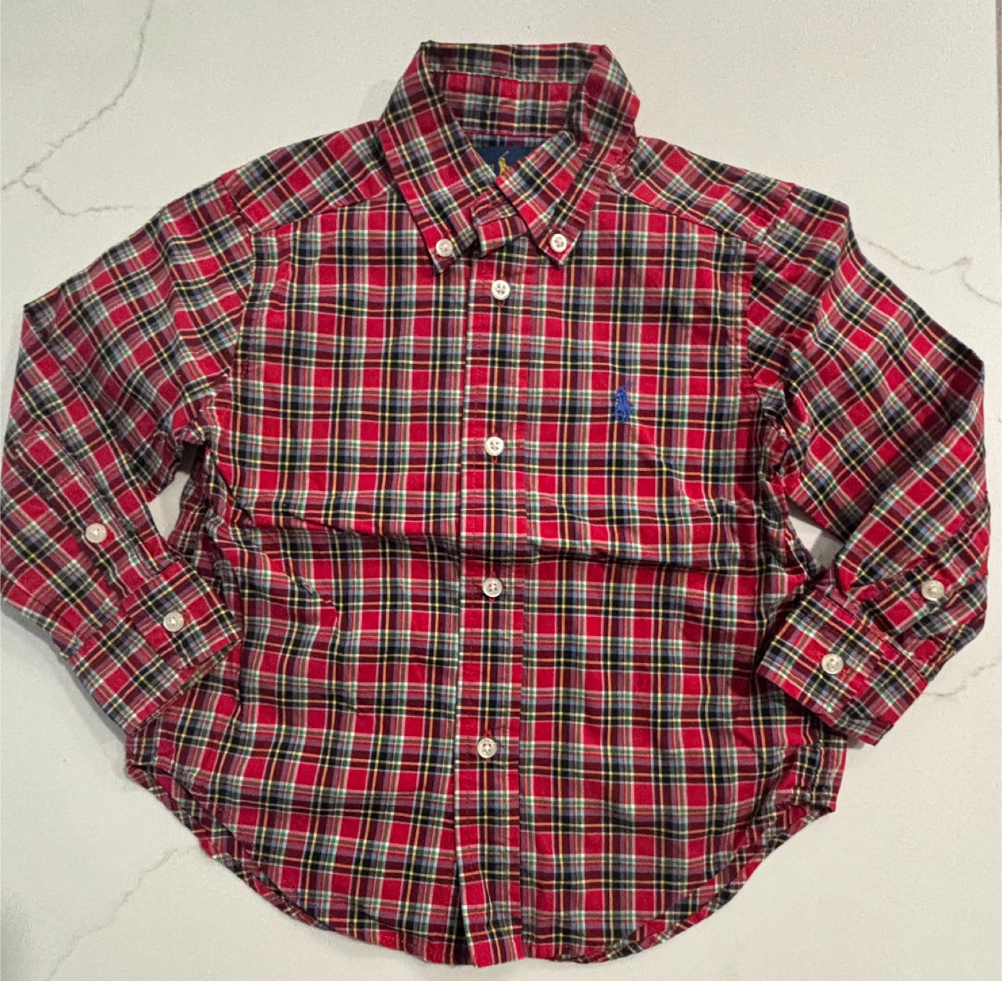 Ralph Lauren Polo Plaid Button-Down Shirt - Size 2T