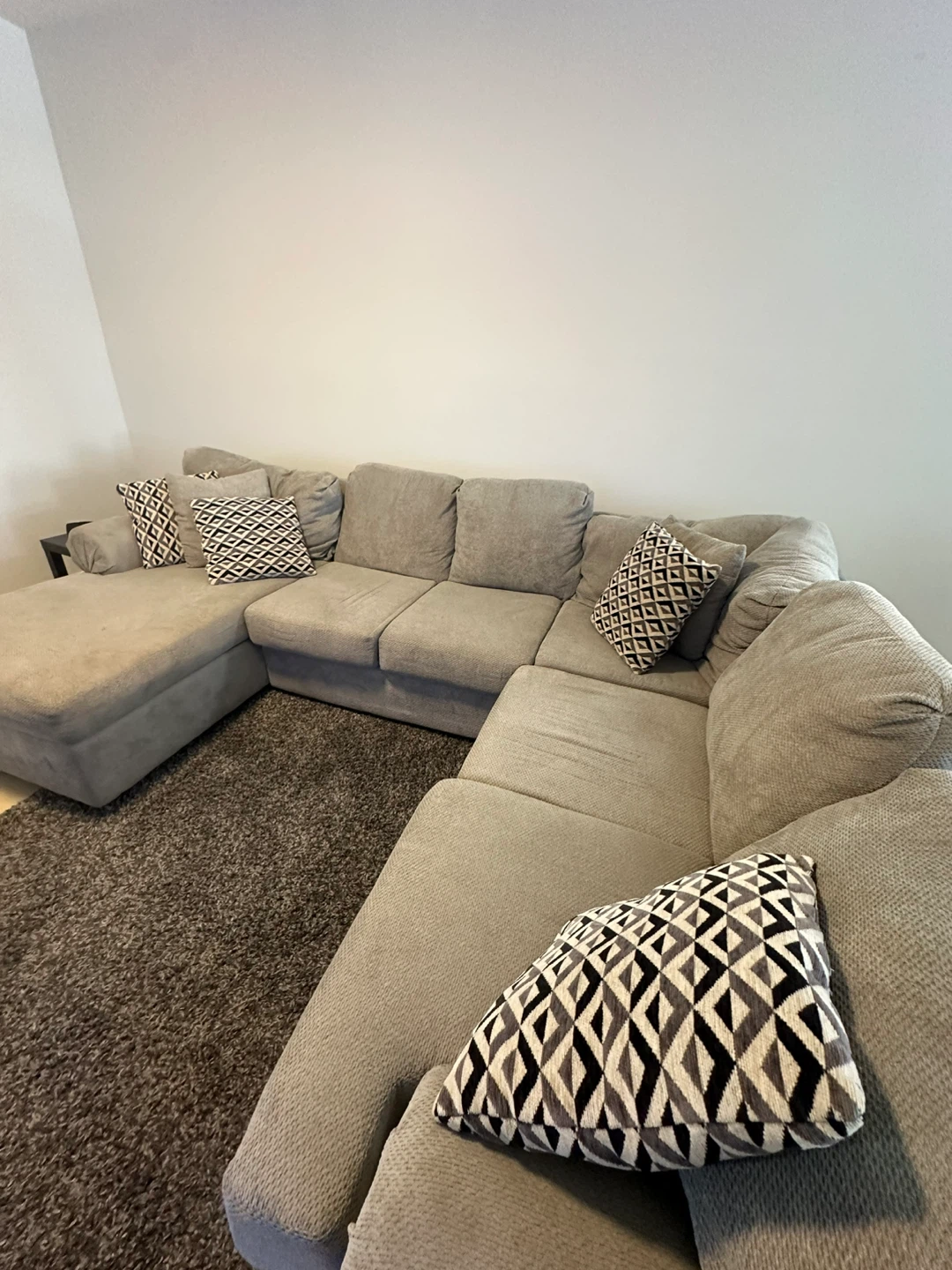 Grey Sectional Sofa with Chaise - photo 2