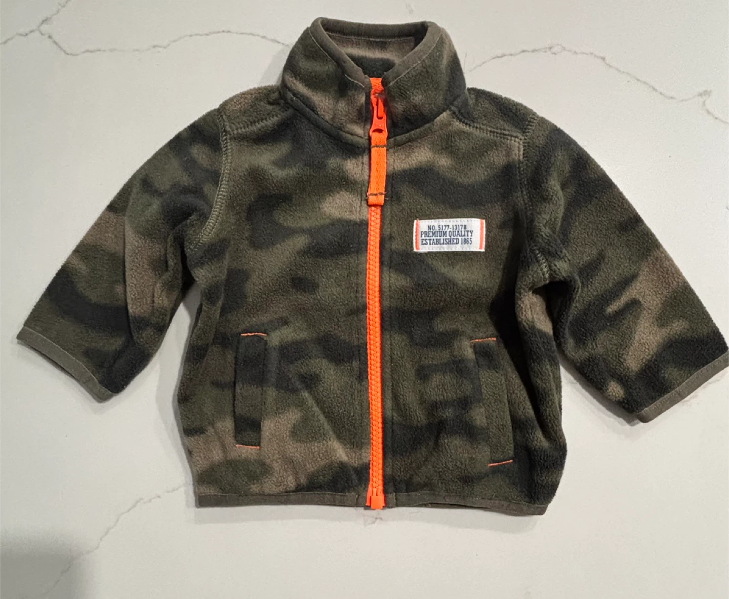Carter's Camo Fleece Jacket - Size 3 Months