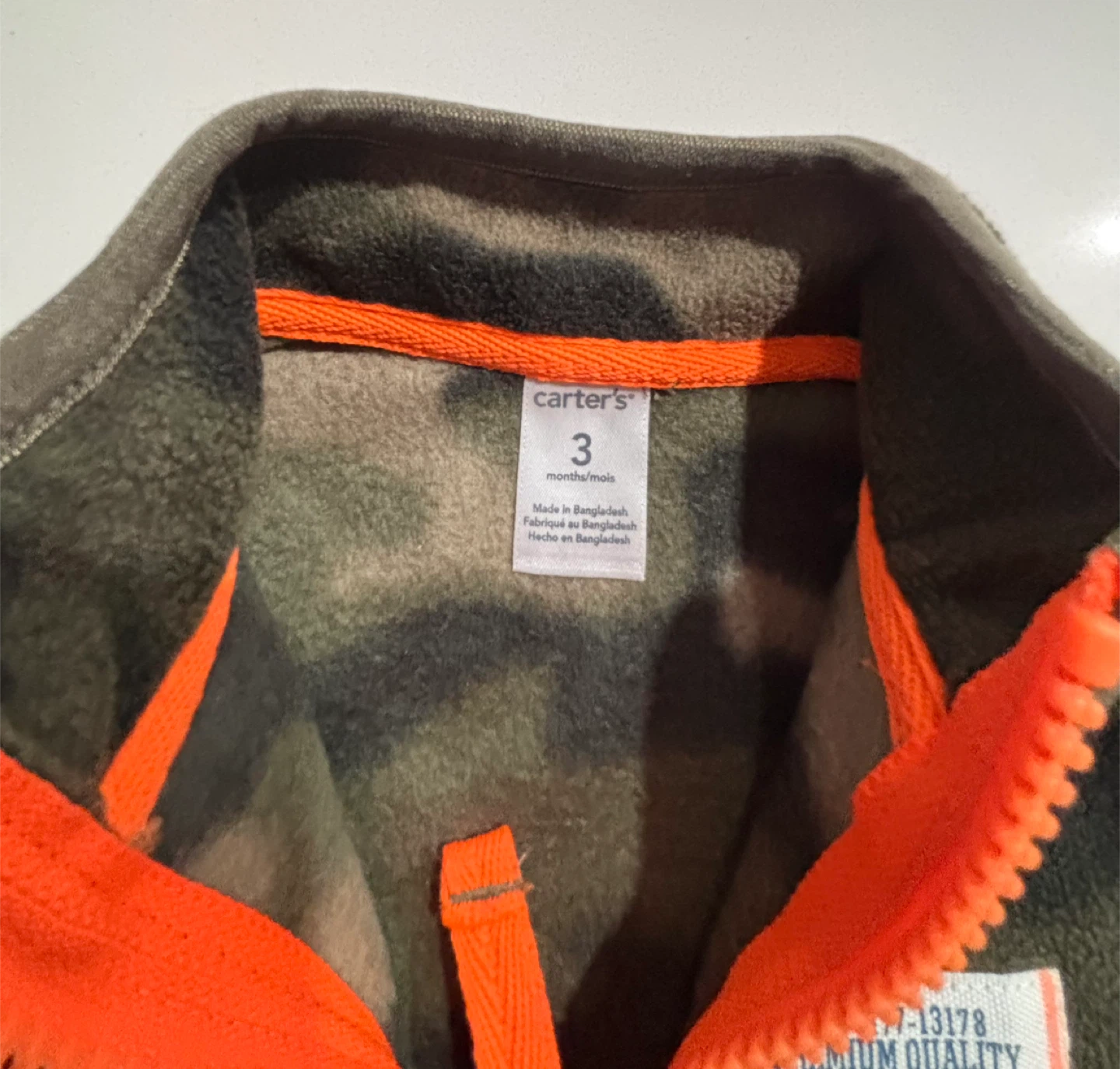 Carter's Camo Fleece Jacket - Size 3 Months - photo 3
