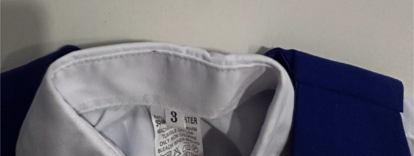 New Boys Size 3 White Shirt and Blue Vest Set - Size 3 - photo 3