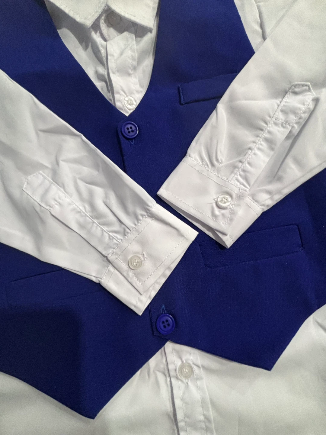 New Boys Size 3 White Shirt and Blue Vest Set - Size 3 - photo 4