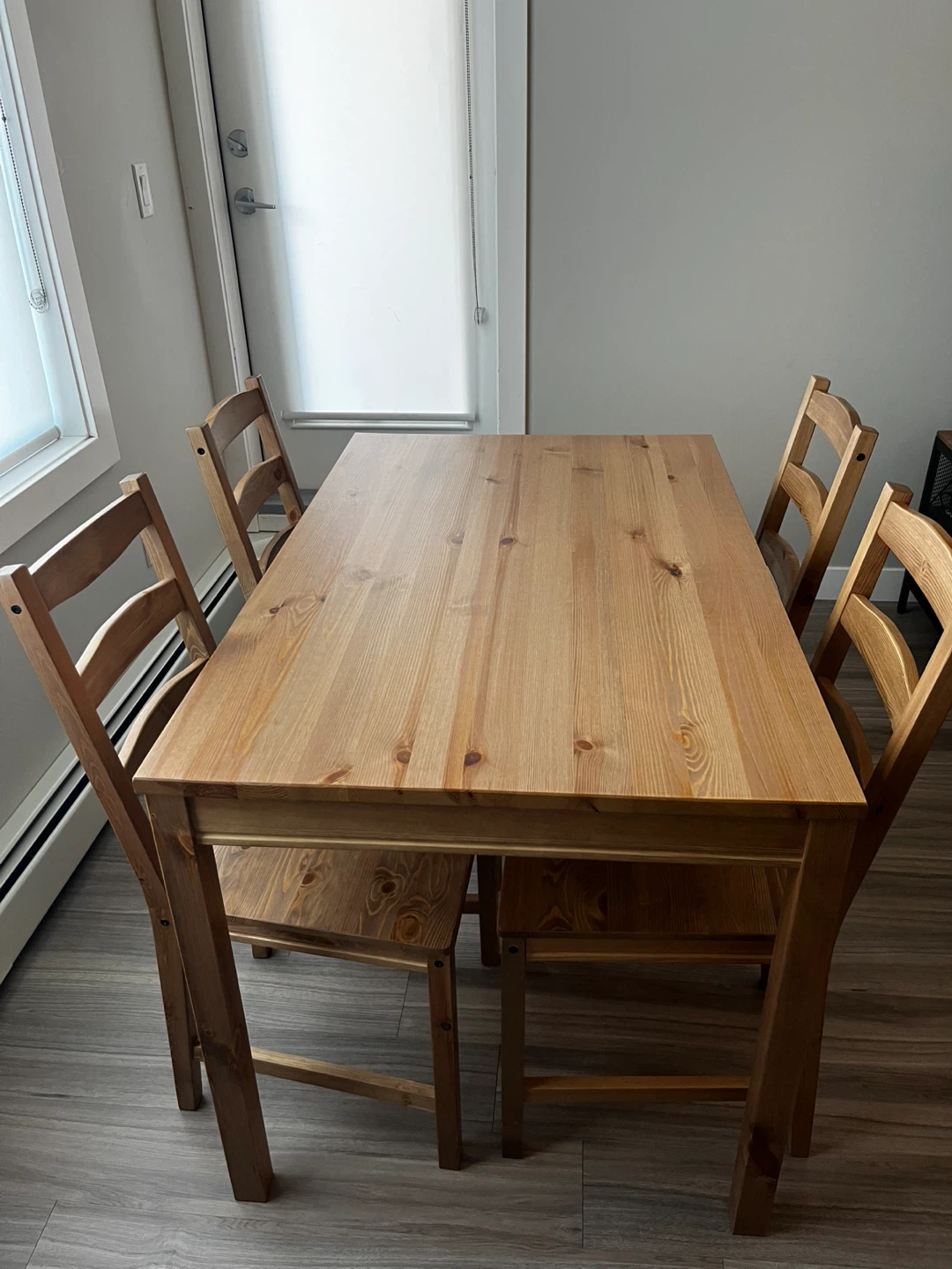 Wooden Dining Table and Chairs Set