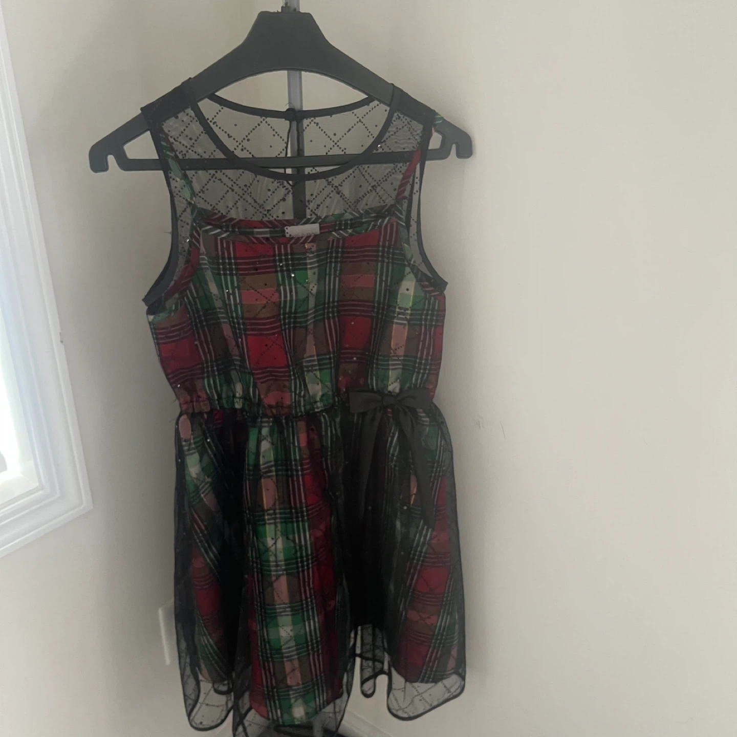 Girls Plaid Sparkle Dress - photo 2