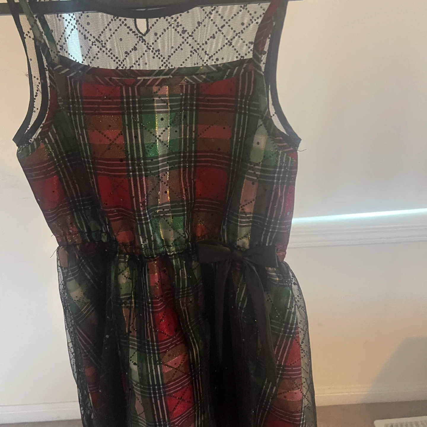Girls Plaid Sparkle Dress - photo 3
