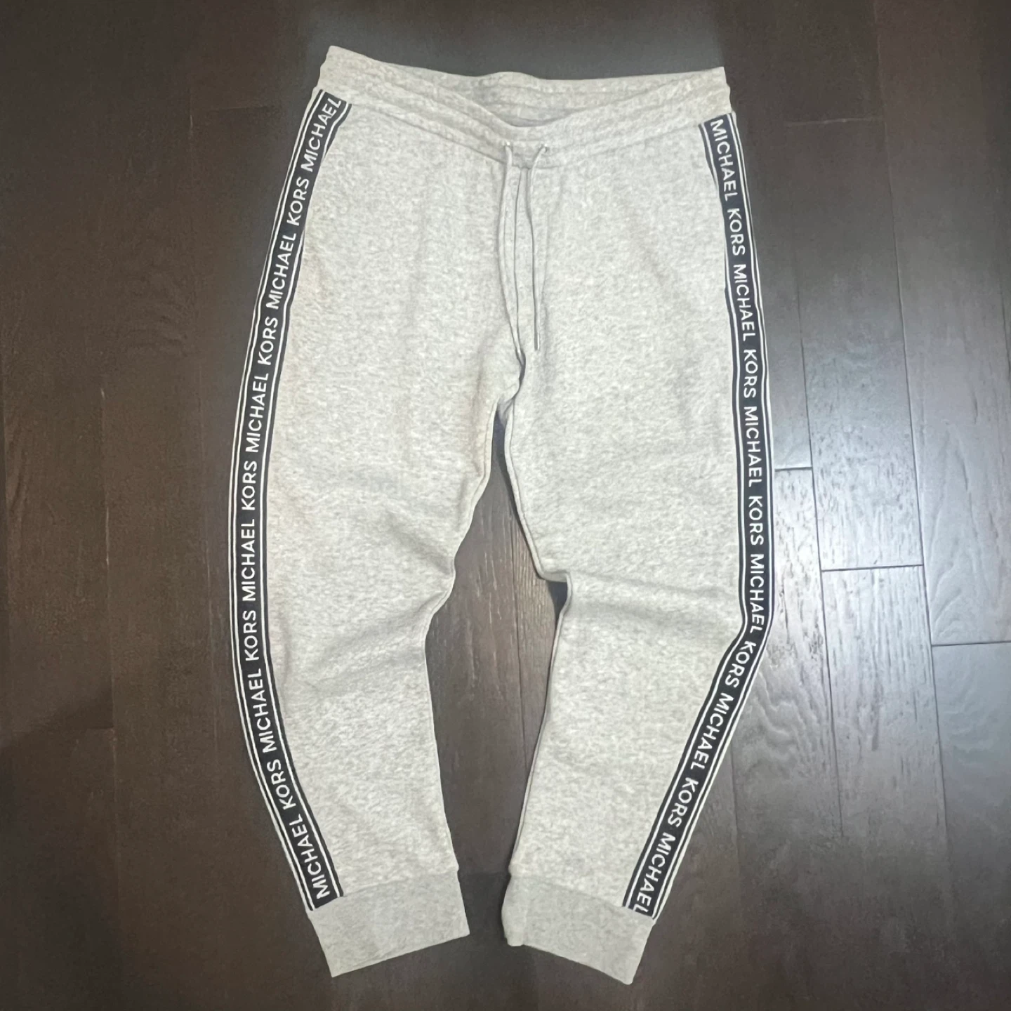 Michael Kors Gray Logo Tape Sweatpants - Size L - photo 3