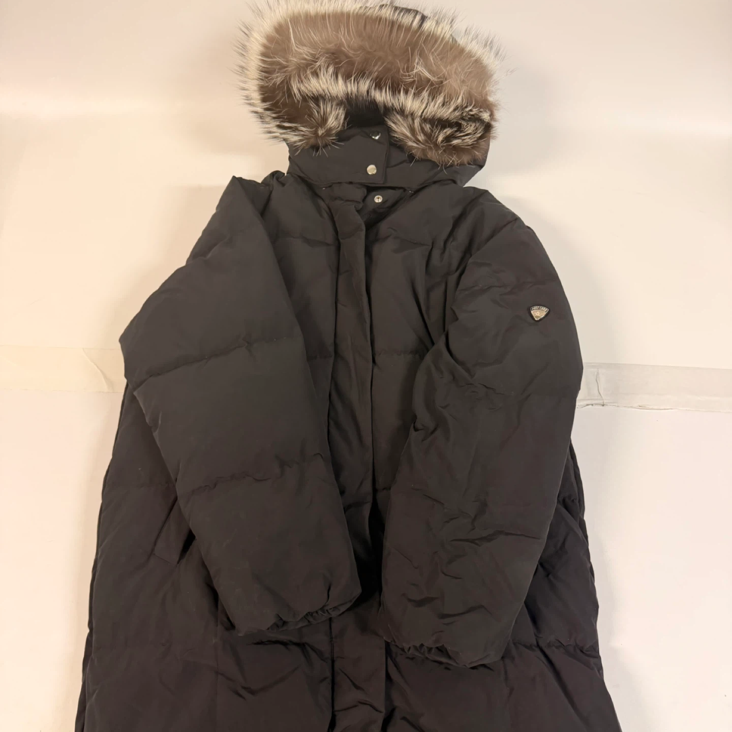 Postcard Black Puffer Coat with Fur Hood - photo 3