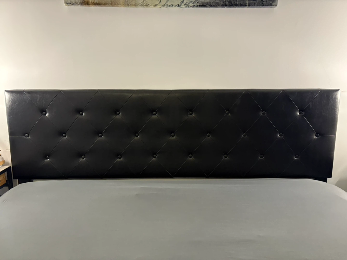 KING Black Tufted Headboard & Bed Frame