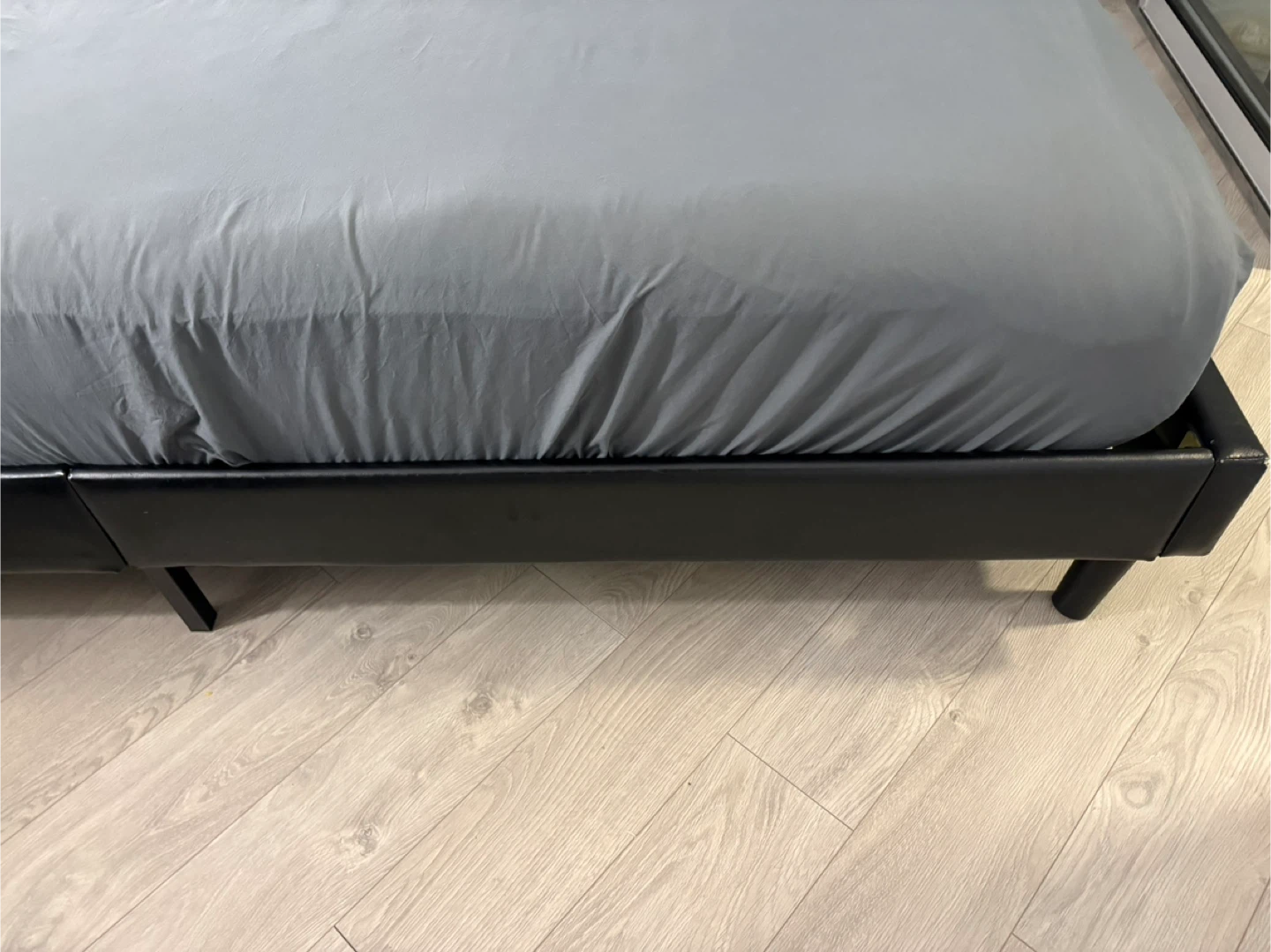 KING Black Tufted Headboard & Bed Frame - photo 2