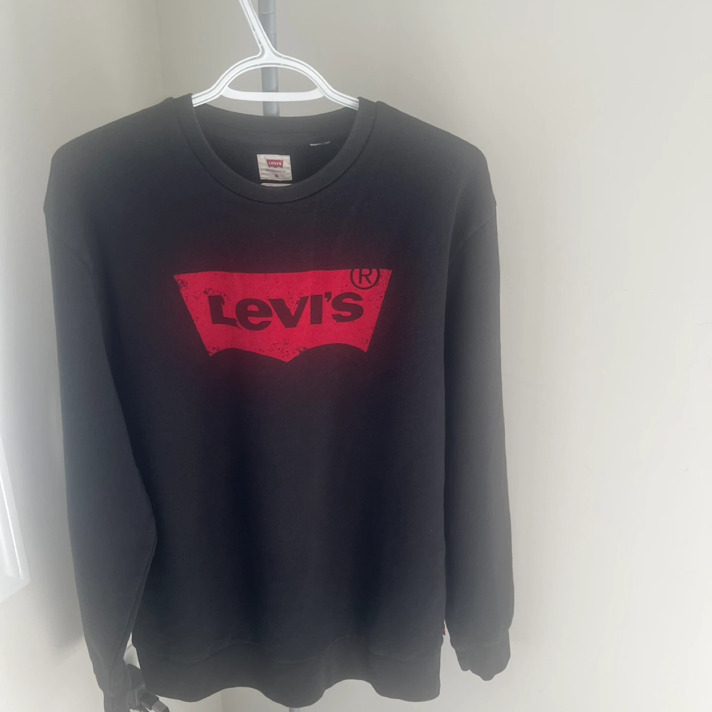 Levi's Black Crewneck Sweatshirt with Red Logo - photo 2