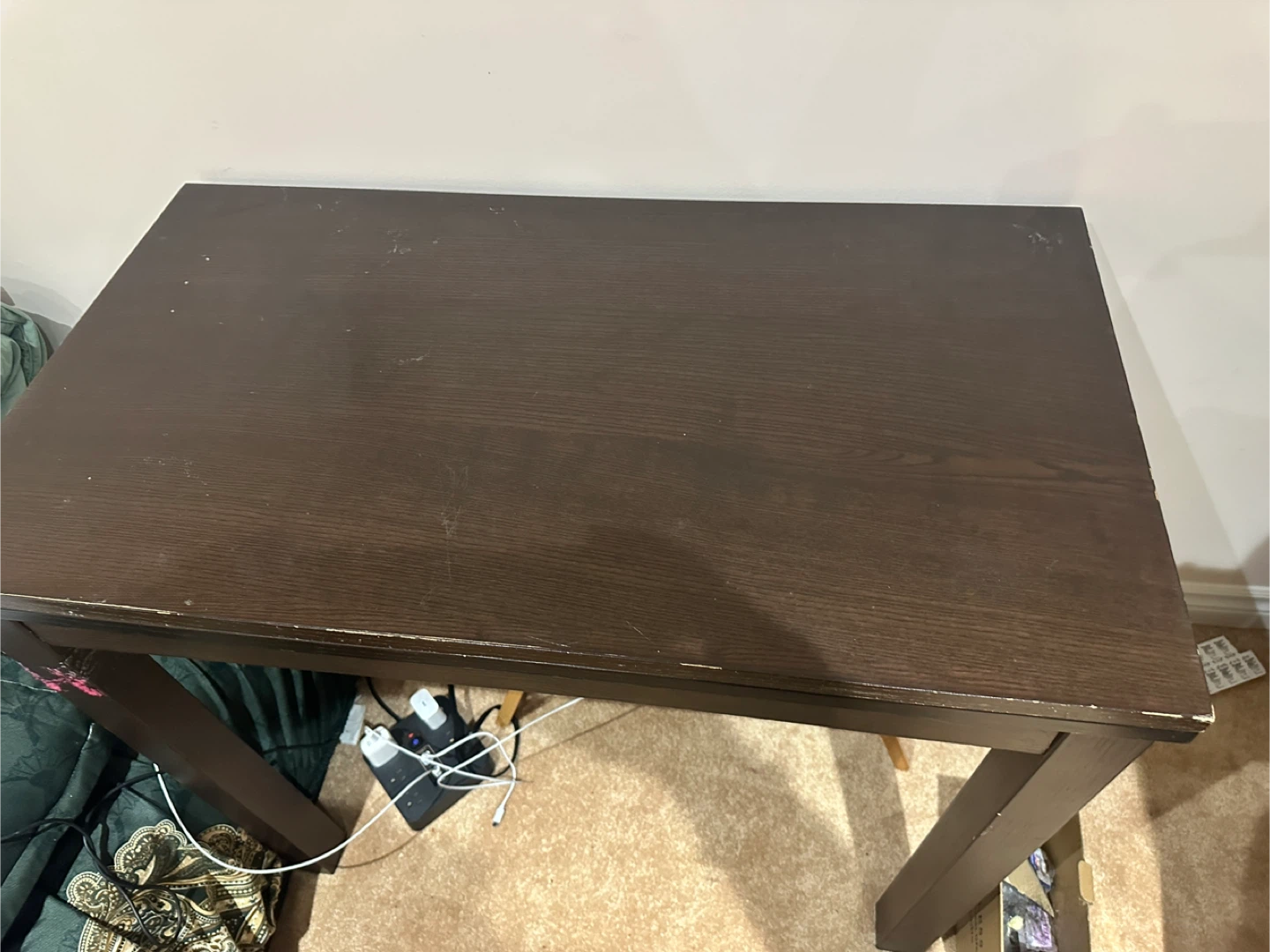 Dark Brown Wood Desk