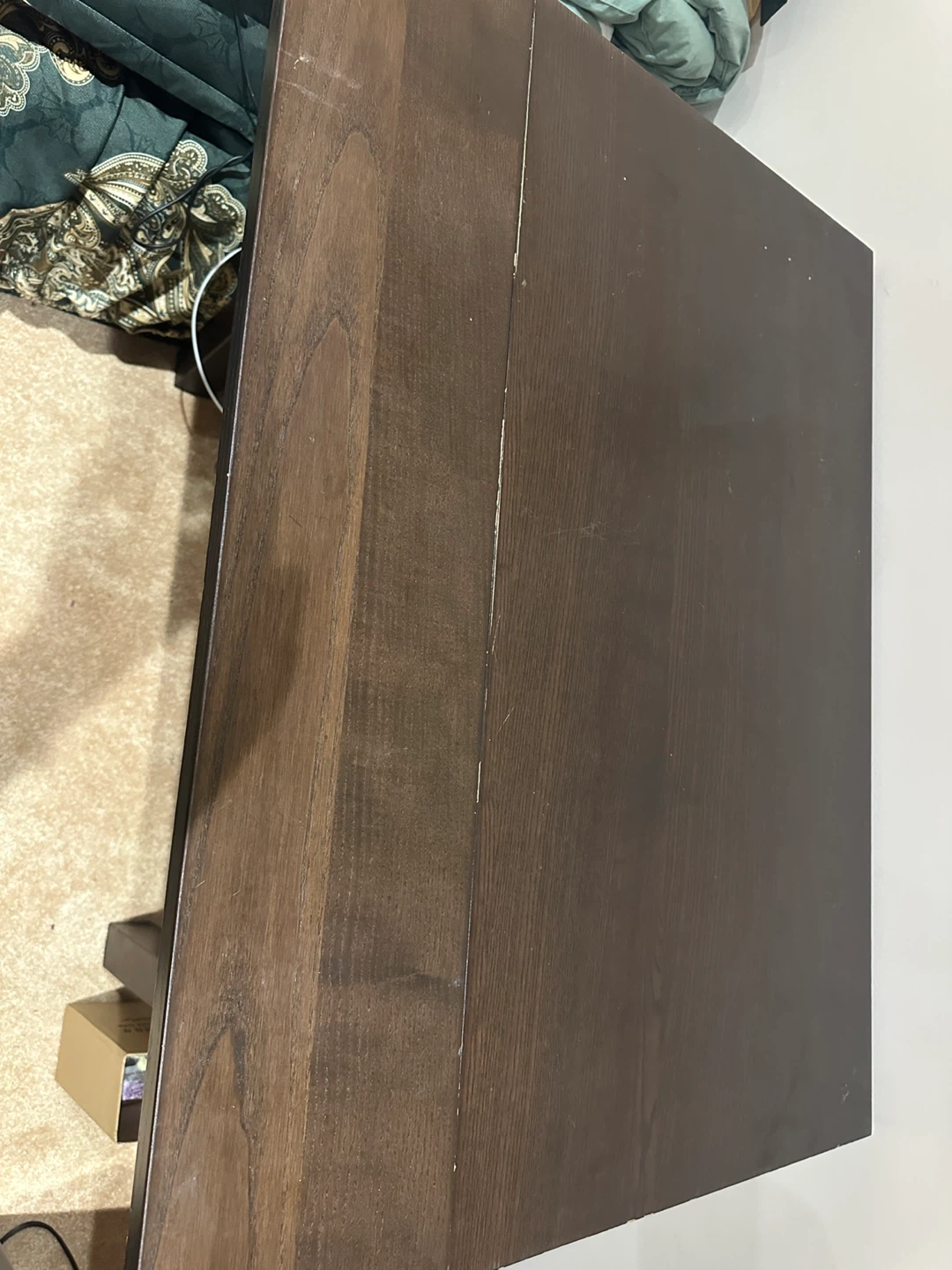 Dark Brown Wood Desk - photo 2