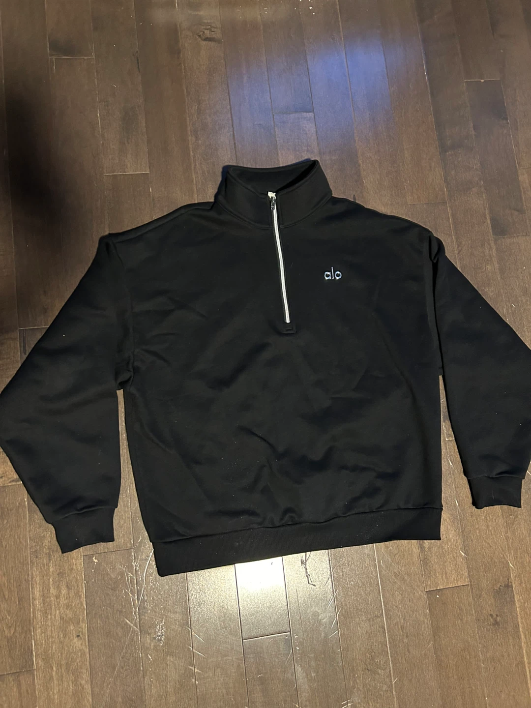 Alo Quarter Zip Sweater - Black - Unisex - M