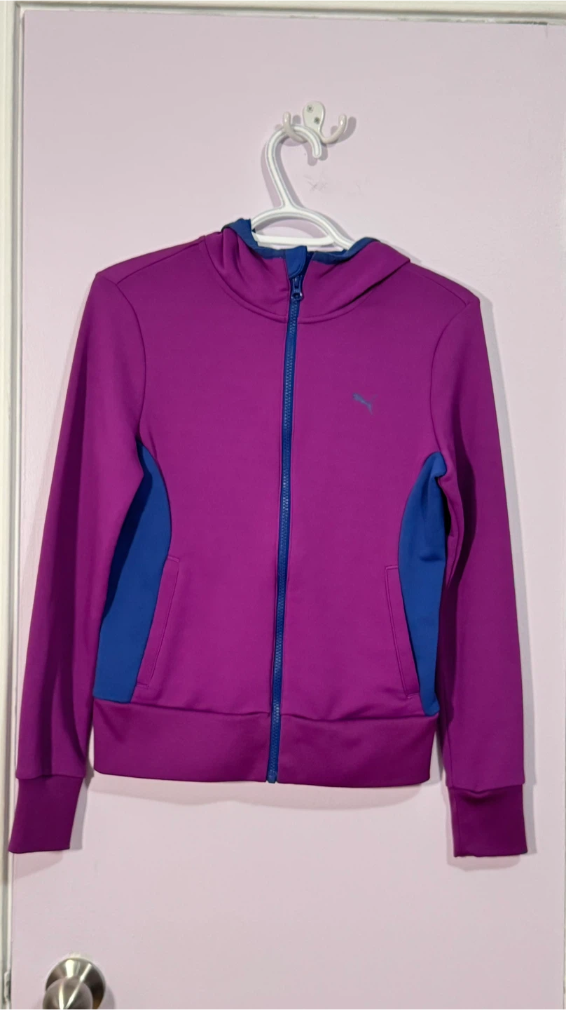 Puma Zip-Up Hoodie - Purple & Blue