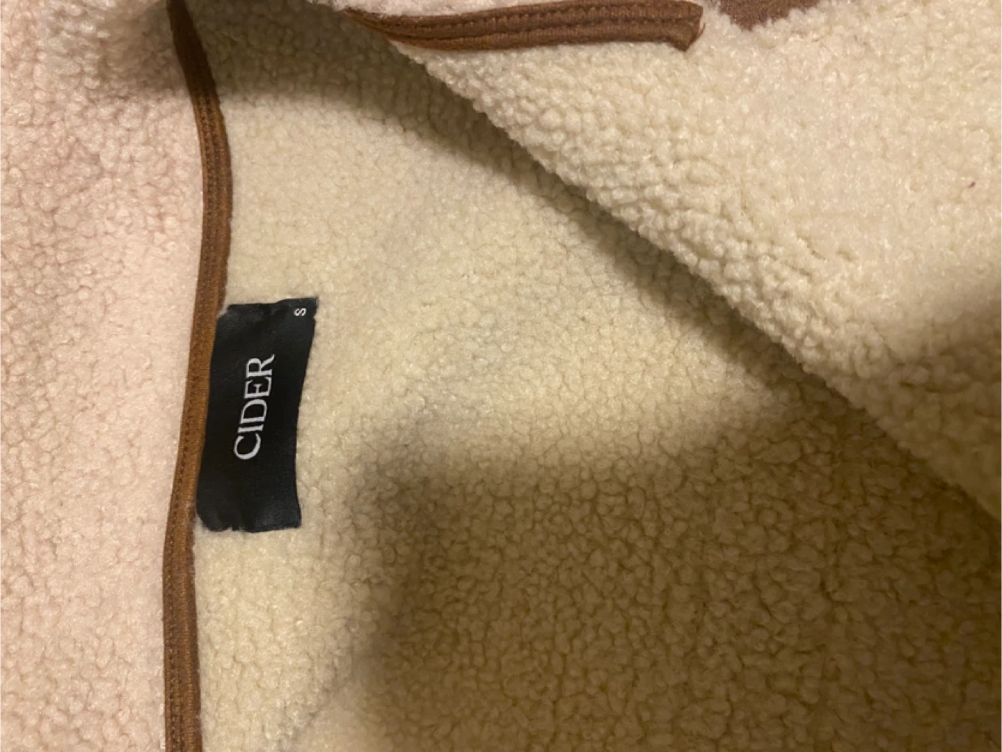 Cider Brown Faux Suede Sherpa Lined Jacket - photo 4