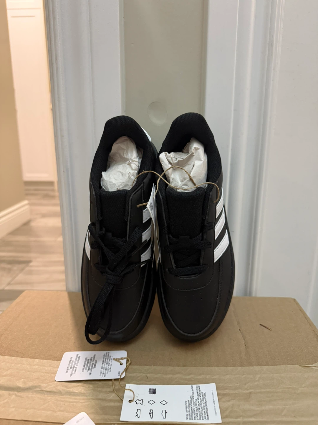 Adidas Black Sneakers with White Stripes - photo 3