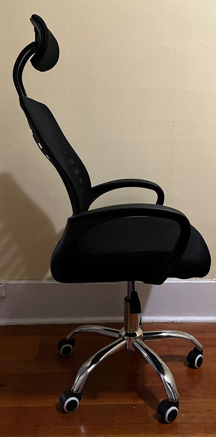 Black Mesh Ergonomic Office Chair with Headrest - photo 2