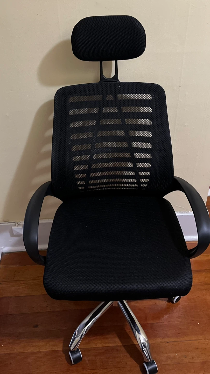 Black Mesh Ergonomic Office Chair with Headrest - photo 3