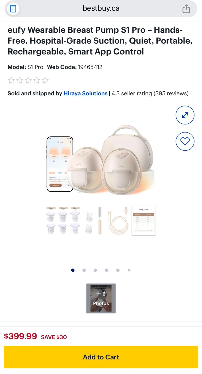 eufy Wearable Breast Pump S1 Pro