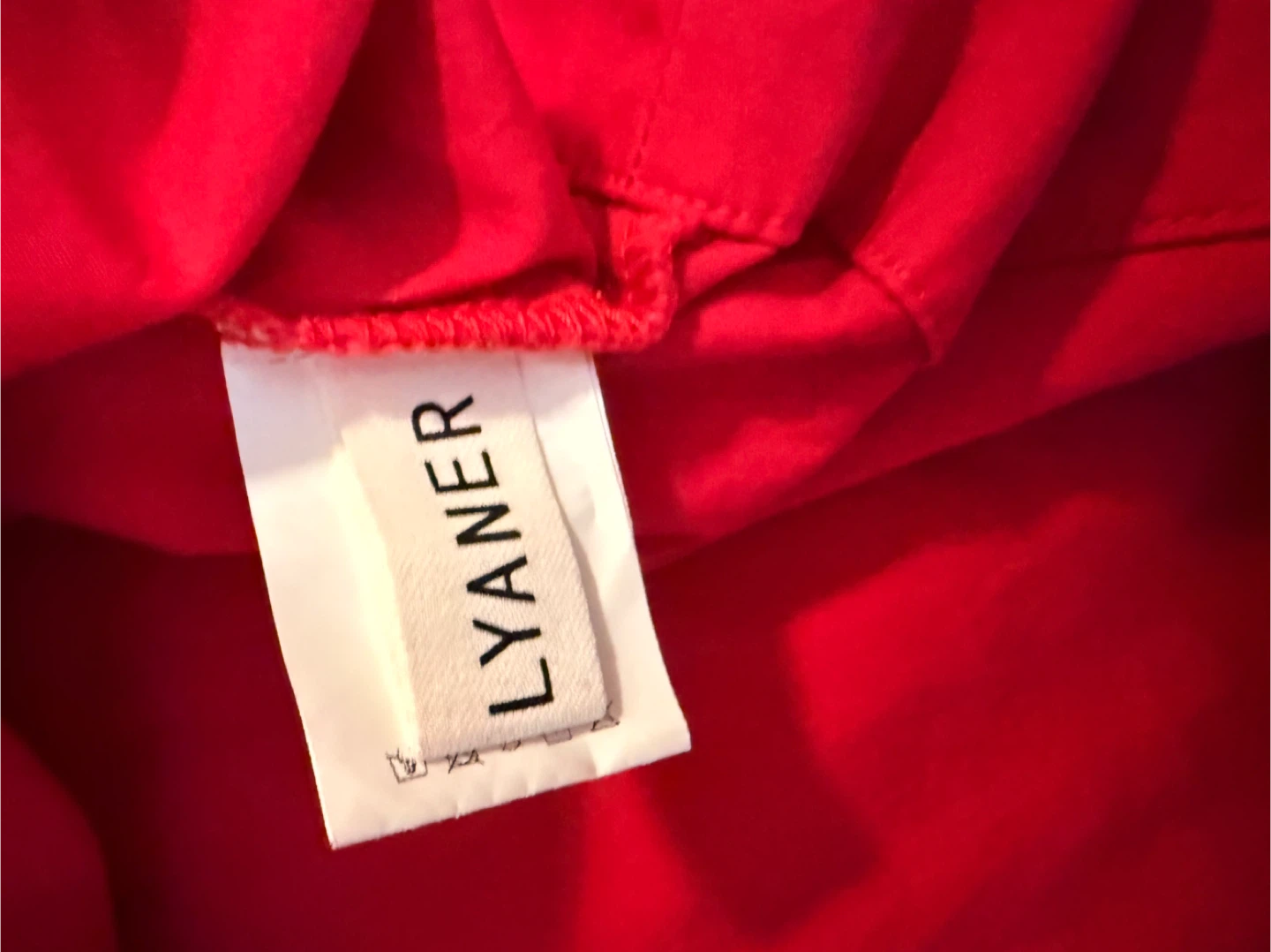 LYANER Red 100% Cotton Button-Down Shirt - Size M - photo 3