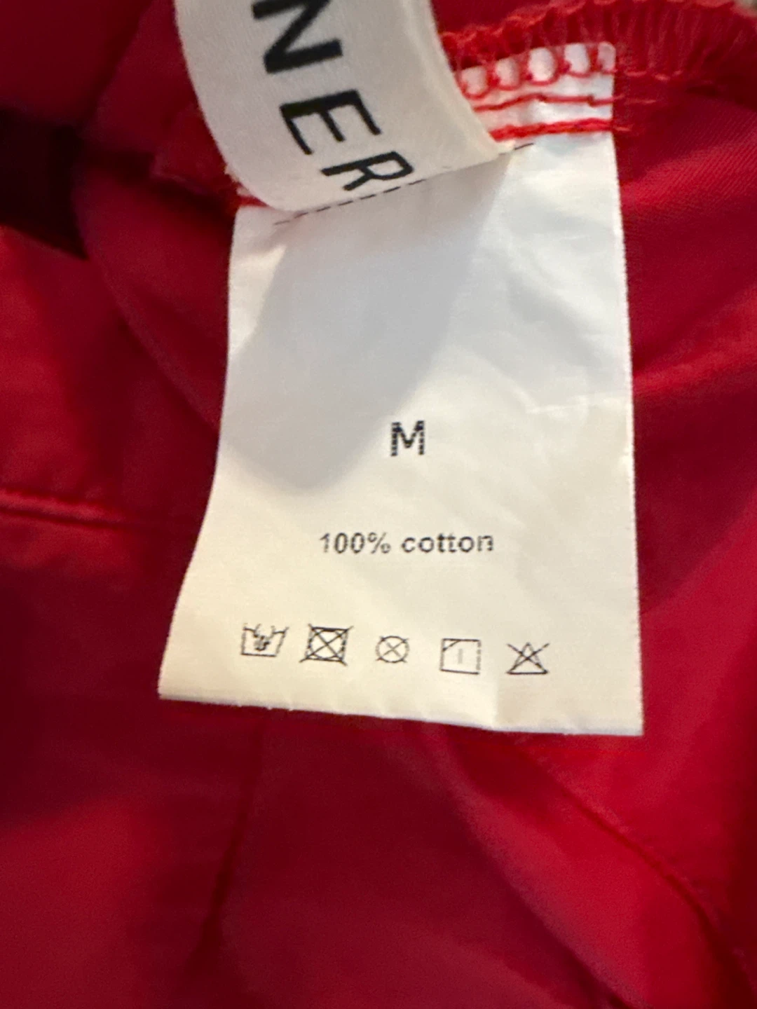 LYANER Red 100% Cotton Button-Down Shirt - Size M - photo 2