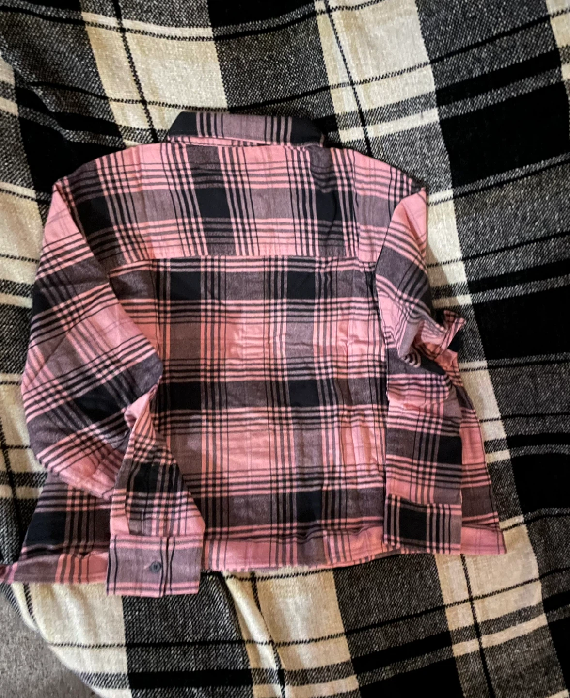 Levi's Pink Plaid Flannel Shirt (mid waist) - photo 3