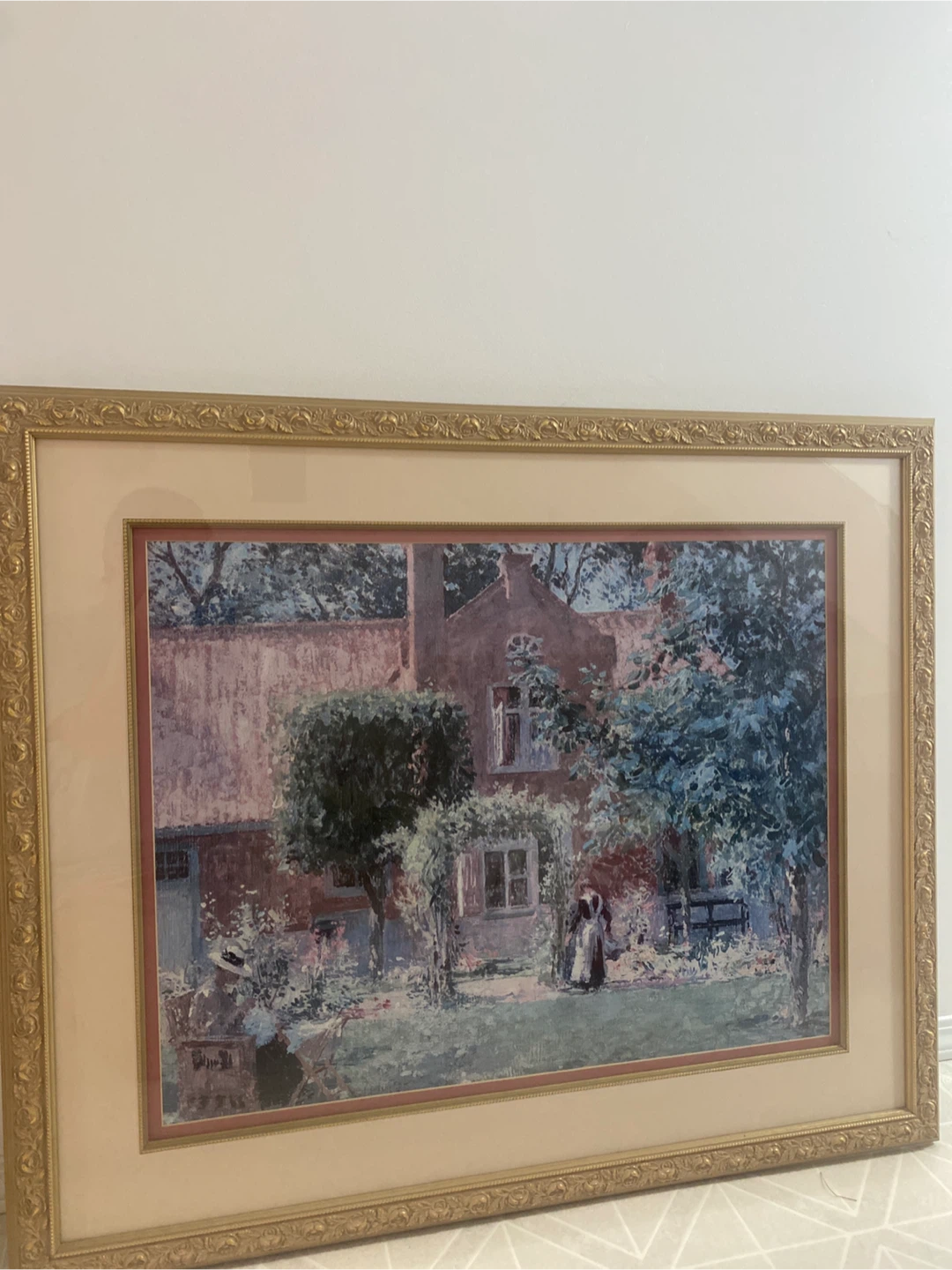 Framed Print of a Cottage Garden Scene